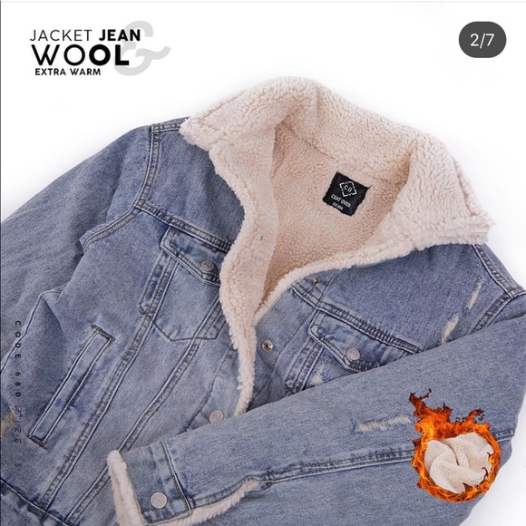 Jacket Jean WOOL Size M - Picture 5 of 8